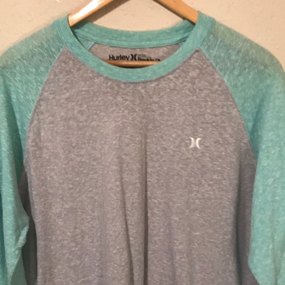 Hurley baseball t - teal & grey